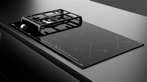 Gas On Glass Induction Hob With Direct Functions And 5 Cooking Zones