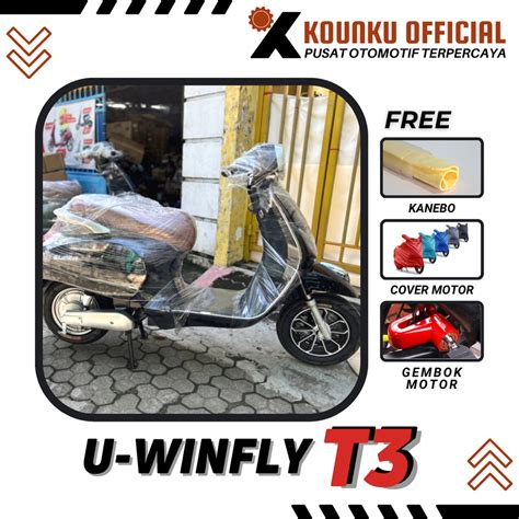 Sepeda Motor Listrik Vespa UWINFLY T3 Scooter Matic U Winfly Berstandar