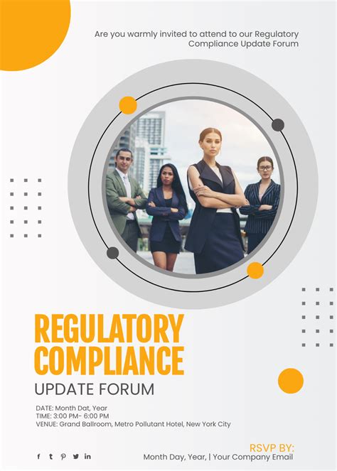 Regulatory Compliance Update Forum Invitation Card Template Edit