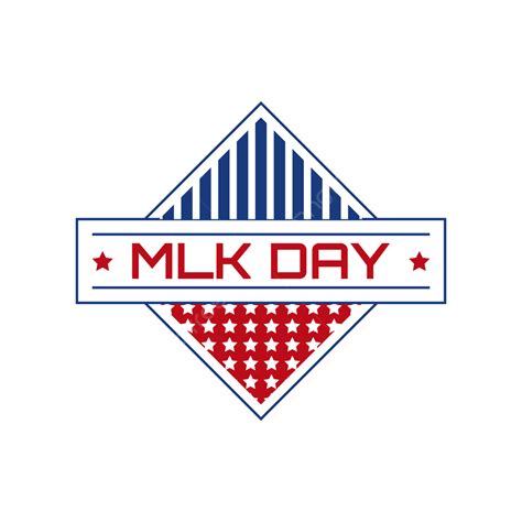 Flat Mlk Day Badge, Badge, America, National PNG and Vector with ...