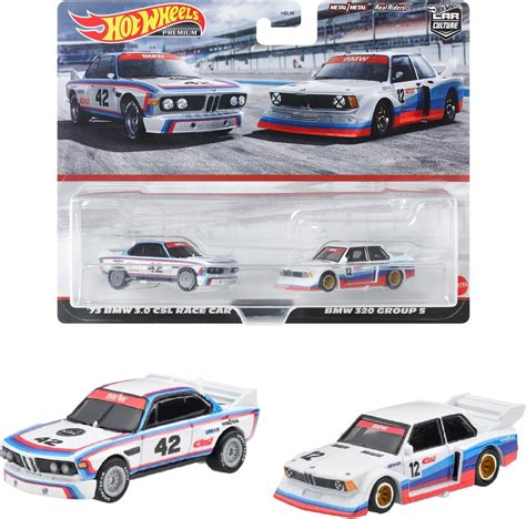 Amazon ホットウィール Hot Wheels プレミアム 2パック 73 BMW 3 0 CSL レースカー BMW 320 グループ 5 3才 HKF55 ミニカー