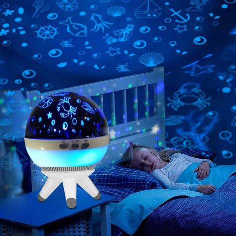 LED Projektor Sternenhimmel 360 Drehbar Nachtlicht Baby Kinder