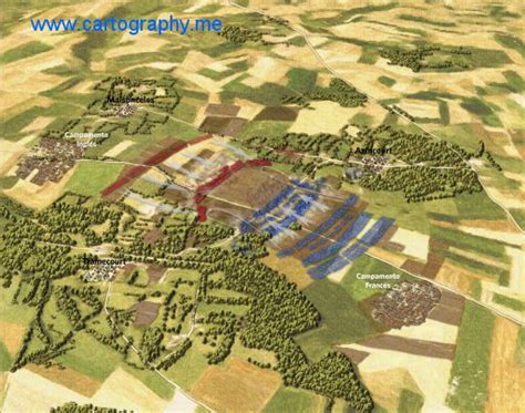 Map of the battle of Agincourt - EOSGIS Cartografia Magazine