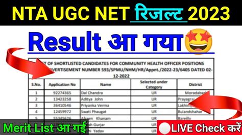 NTA UGC NET रजलट 2023 ugc net result 2023 ugc net june result