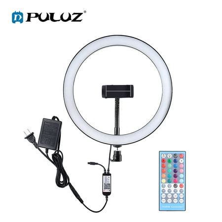 PULUZ LEDs Video Ring Light BT Connection Remote Control Brightness Adjustment Built-in Batterys ...