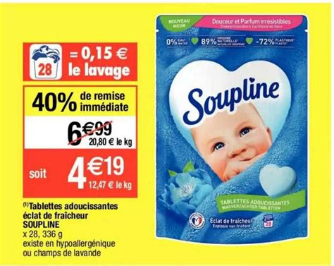 Promo Tablettes Adoucissantes Clat De Fra Cheur Soupline Chez Migros