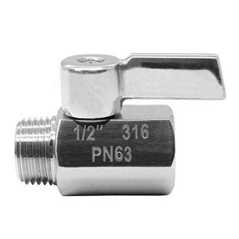 Getuscart Beduan Mini Ball Valve Stainless Steel 316 1 2 Npt Male X Npt Female Mini Ball