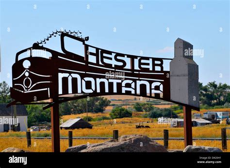 Chester Montana US Route 2 Stock Photo - Alamy