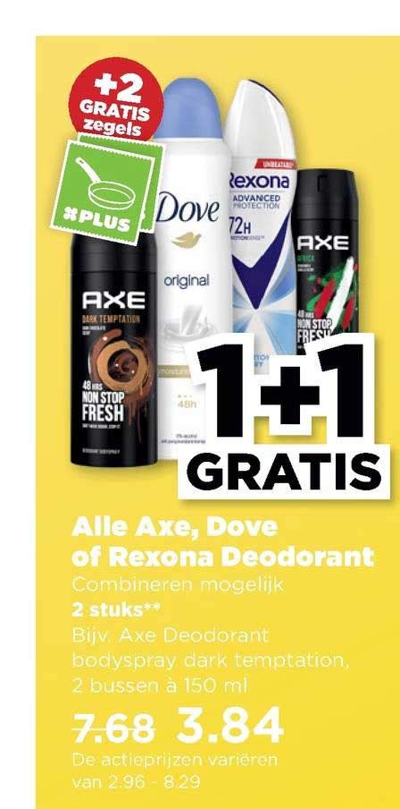 Alle Axe Dove Of Rexona Deodorant Gratis Aanbieding Bij Plus