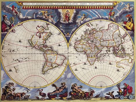 Antique World Map Wallpaper - WallpaperSafari