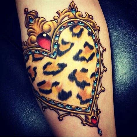 Leopard Print Heart Tatuajes Estampado De Leopardo Tatuaje En La