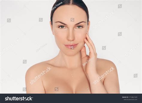 Close Portrait Beautiful Half Naked Natural Stock Photo 1712861929 Shutterstock