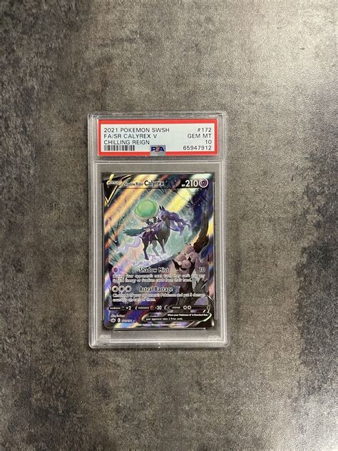 Pokemon Chilling Reign Shadow Rider Calyrex V Full Alt Art Psa