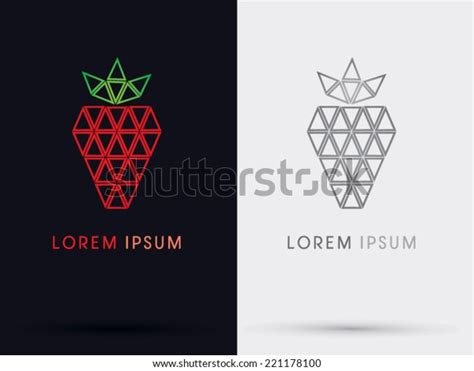 Strawberry Triangle Abstract Logo Symbol Icon Stock Vector Royalty