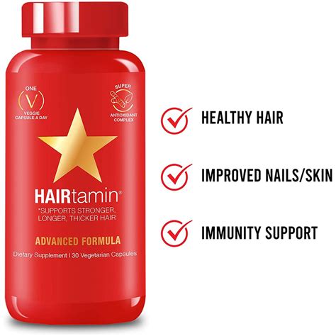 Jual HAIRtamin Advanced Formula Hair Vitamins 30 Vegan Capsules USA ...