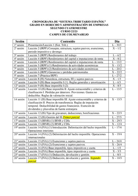 Copia De Copia De Cronograma ST DCHO ADE Colmenarejo 2C 2022 23