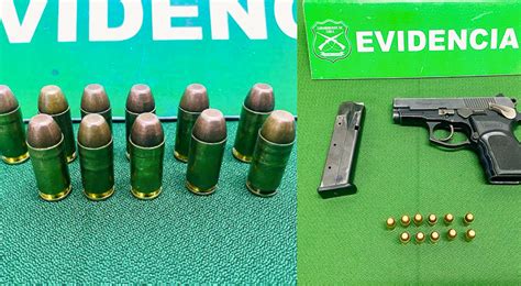 Carabineros Detiene A Individuo Por Portar Una Pistola Y Once