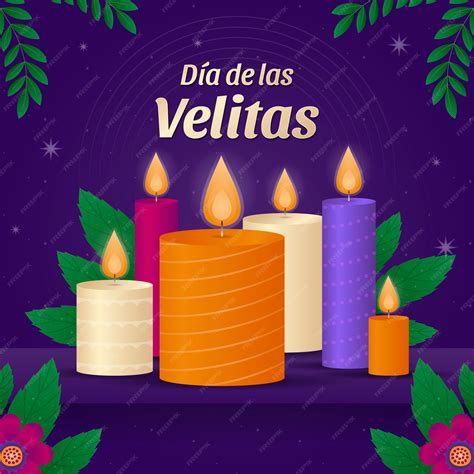 Premium Vector | Gradient illustration for dia de las velitas holiday