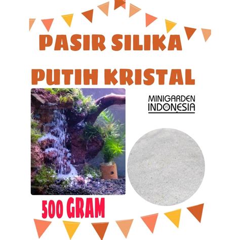 Jual Pasir Silika Putih Kristal Ecer 500gram Silica Sand Media Dasar