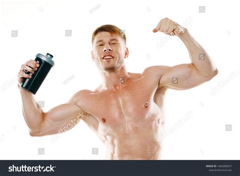 Strong Man Naked Torso Drink Stock Photo 1466289557 Shutterstock