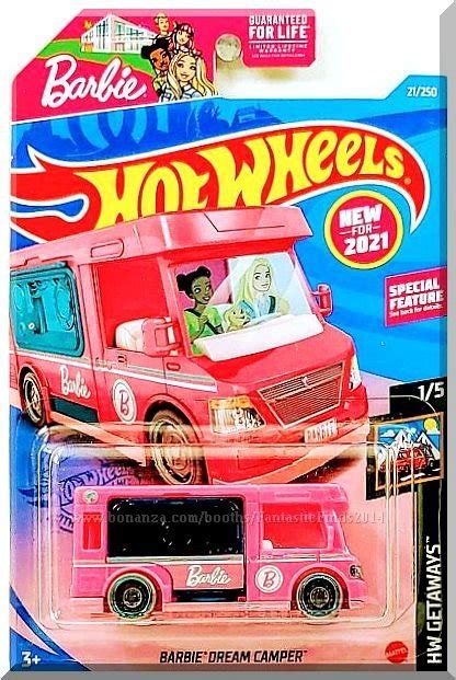 Hot Wheels Barbie Dream Camper 21 HW Getaways 1 5 21 250 Pink