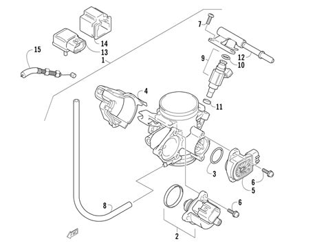 Throttle body assembly для 700 EFI FIS Arctic Cat