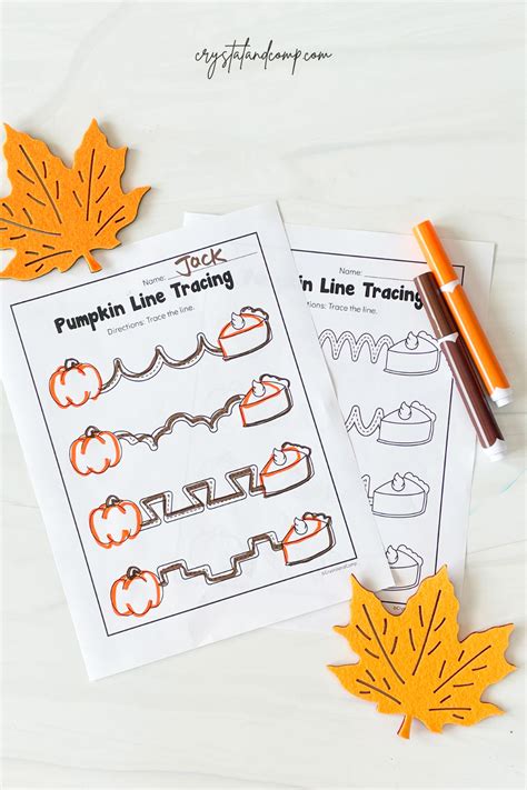 Free Pumpkin Line Tracing Printables For Preschoolers