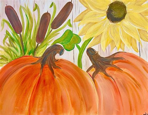 Pumpkin Sunflower Paint and Sip | Generations Boutique & Art Studio