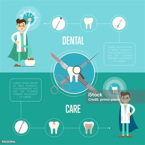 남자 치과 의사와 치과 치료 배너 건강관리와 의술에 대한 스톡 벡터 아트 및 기타 이미지 건강관리와 의술 건강한 생활방식