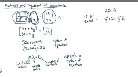 Matrices And Systems Of Equations Mp Youtube