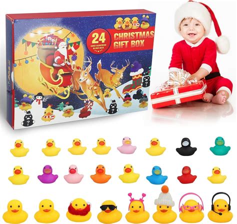 Jesshiny Gummi Enten Adventskalender Mini Weihnachtsgummi Enten