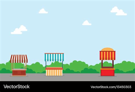 Landscape of street shop background Royalty Free Vector