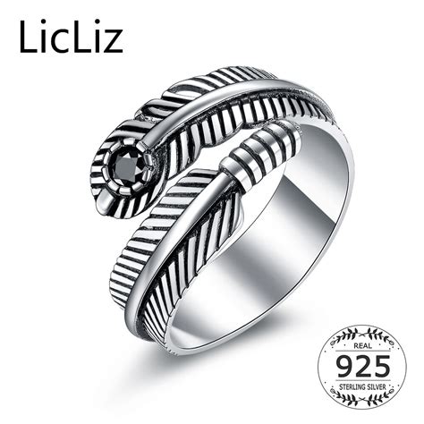 An Is Vintage De Zirc Nio C Bico Preto Anel Feminino Antigo De Prata