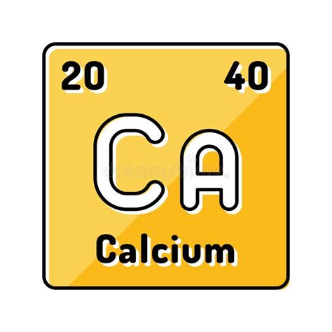 Calcio Ca Forma Hexagonal De La Tabla Periódica Del Elemento