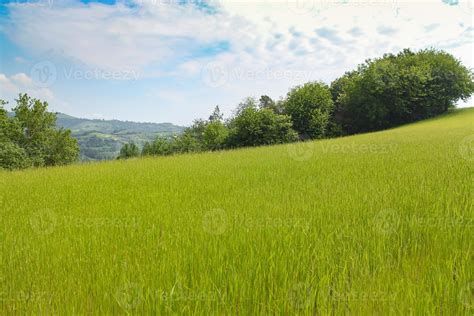 Natural landscape with beautiful green hills 3011835 Stock Photo at ...