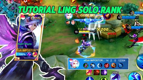 TUTORIAL LING 2022 META TERBARU ROTASI BUILD TIPS AND TRICK YUDHET