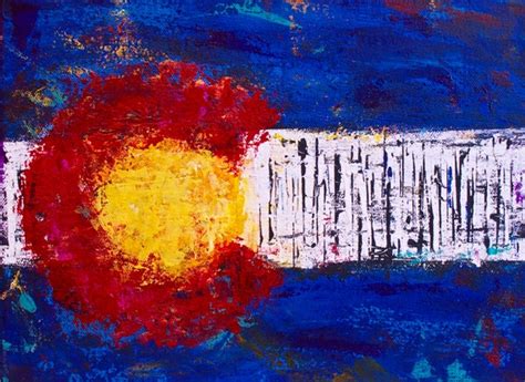 Items similar to Colorado Flag painting, canvas art on Etsy