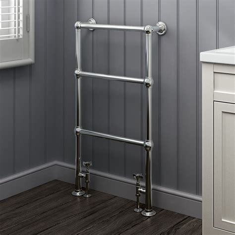 914x535mm Traditional Chrome Towel Rail Radiator Victoria Premium