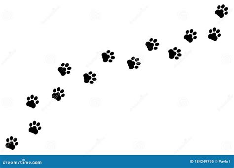 Black Footprints Silhouette Set Vector Cartoondealer