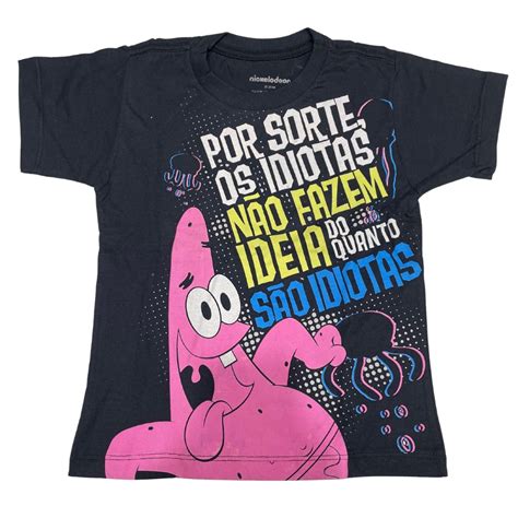 Camiseta Piticas Patrick Bob Esponja Nickelodeon Shopee Brasil