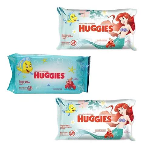 Pack X Toallitas H Medas Huggies Disney Sirenita X Unid Mercadolibre