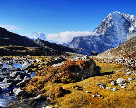 Himalayas Nepal Mountains River Stock Image Image Of River Himalaya