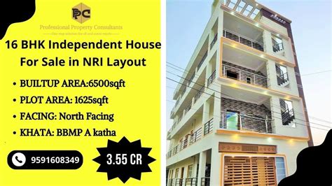 16 BHK Independent House For Sale In NRI Layout Bangalore Call