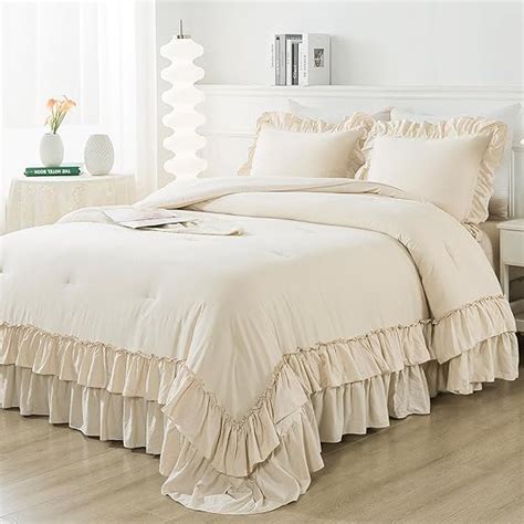 Amazon Andency Beige Comforter Set King Size Pieces Lightweight