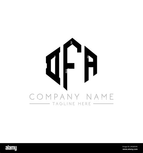 DFA letter logo design with polygon shape. DFA polygon and cube shape ...