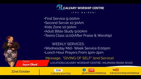 SUNDAY SECOND SERVICE 22ND OCTOBER 2023 WITH PASTOR JOYCE OBED YouTube