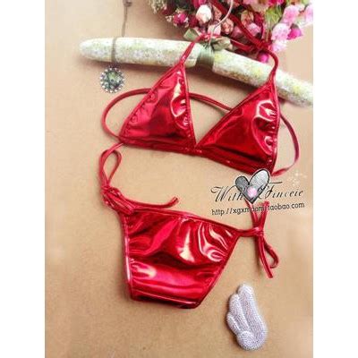 Ready stockWomen s patent leather bikini two piece set女式绑带设计漆皮质感比基尼两件套装 Shopee Malaysia