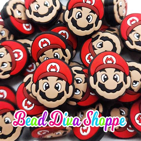 Mm X Mm Mario Focal Silicone Beads For Diy Craft Jewelry Making