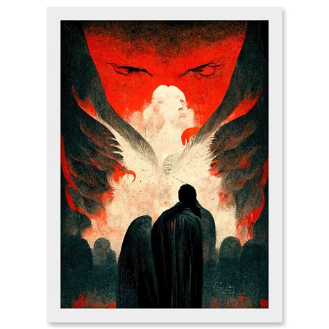 Gates Of Hell Devil Satan Lucifer Evil Artwork Framed Wall Art Print A4 - Walmart.com