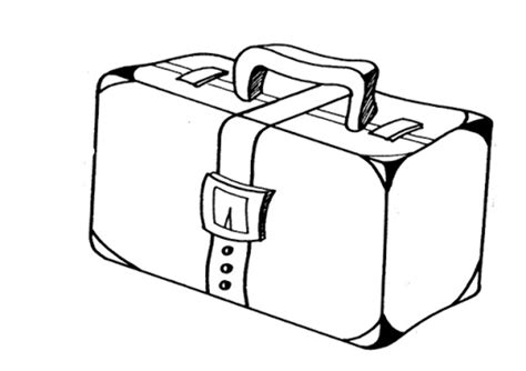 Printable Suitcase Coloring Page Sketch Coloring Page